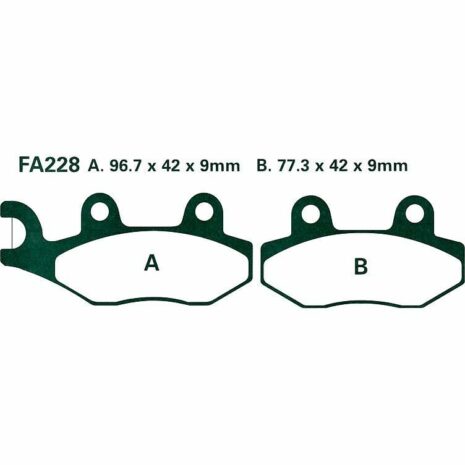 Hi-Q Bremsbeläge organisch FA228 96