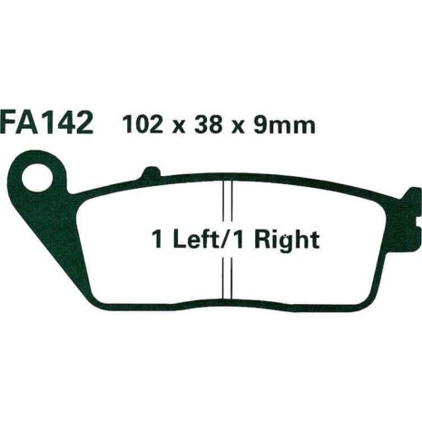 Hi-Q Bremsbeläge organisch FA142  102x38x9mm