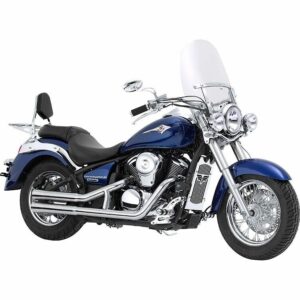 Falcon Double Groove Auspuff 2-2 an Kawasaki VN 900 Classic poliert