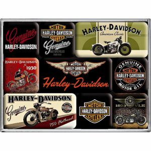 Nostalgic-Art Magnet-Set Harley Davidson Bikes