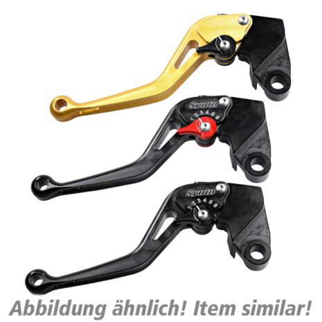 ABM Kupplungshebel einstellbar Synto KH53 lang schwarz/rot