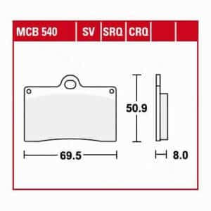 TRW Lucas Bremsbeläge organisch MCB540  69