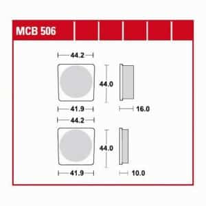 TRW Lucas Bremsbeläge organisch MCB506  44