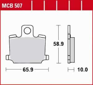 TRW Lucas Bremsbeläge organisch MCB507  65