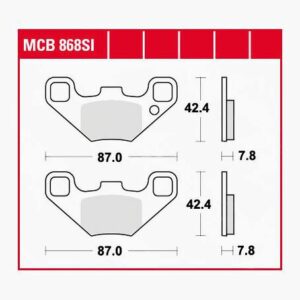 TRW Lucas Bremsbeläge Sintermetall Offroad MCB868SI 87x42