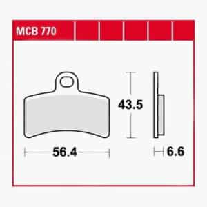 TRW Lucas Bremsbeläge organisch MCB770  56