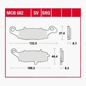 TRW Lucas Bremsbeläge Sintermetall Street MCB682SV 133