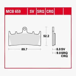 TRW Lucas Bremsbeläge Sintermetall Street MCB659SV 89