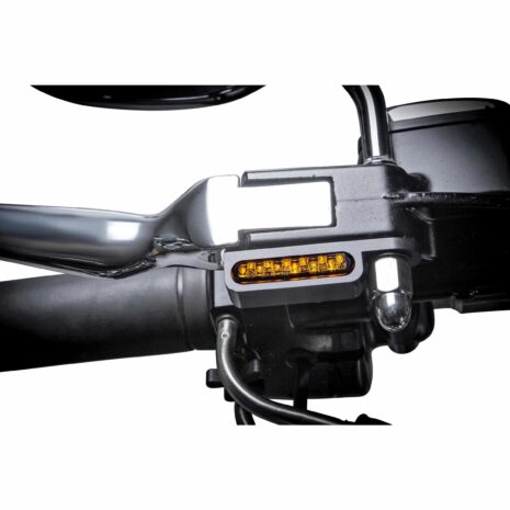 HeinzBikes LED Alu Blinkerpaar vorne für Harley Dyna 1996- schwarz