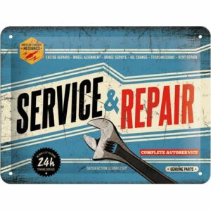 Nostalgic-Art Blechschild 15 x 20 "Service & Repair"