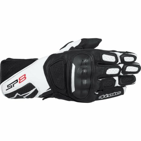 Alpinestars SP-8 V2 Lederhandschuh schwarz/weiß M Herren