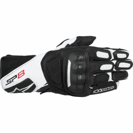 Alpinestars SP-8 V2 Lederhandschuh schwarz/weiß L Herren