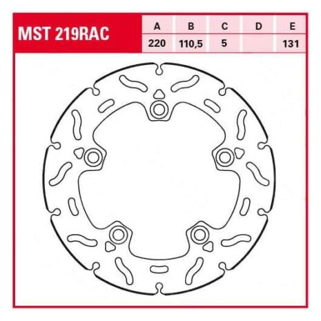 TRW Lucas Bremsscheibe RAC starr MST219RAC 220/110