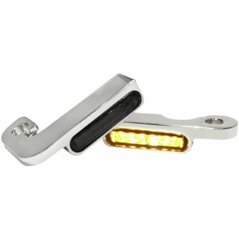 HeinzBikes LED Alu Blinkerpaar vorne für Harley Touring Zug 96-08 chrom