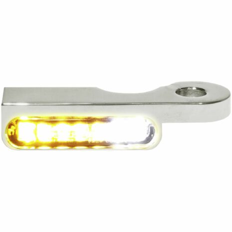 HeinzBikes LED Alu Blinker/Positionspaar für Harley Dyna 1996- chrom