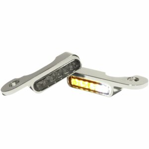 HeinzBikes LED Blinker/Positionspaar chrom für Touring Hydrau 2000-2008