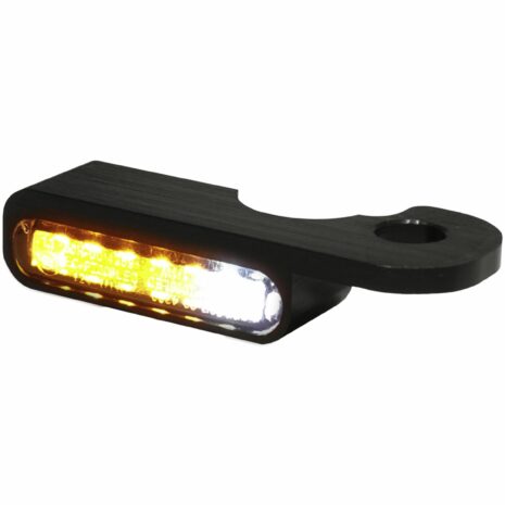 HeinzBikes LED Alu Blinker/Positionspaar für Harley Rod schwarz