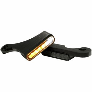 HeinzBikes LED Alu Blinker/Positionspaar Harley Softail 2018- schwarz