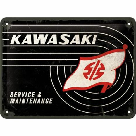 Nostalgic-Art Blechschild 15 x 20 "Kawasaki - Tank Logo"