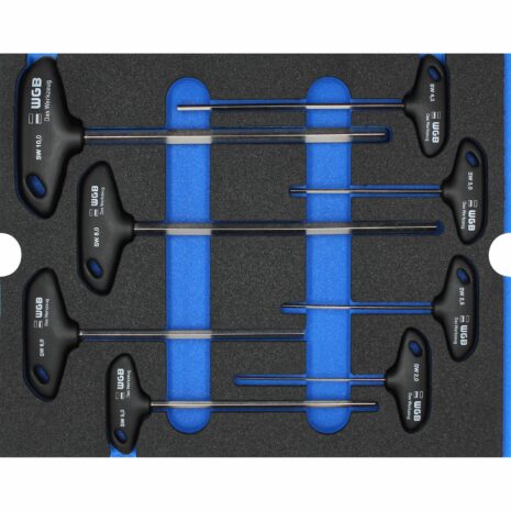 WGB MES blau Innensechskant-Schraubendrehersatz T-Griff 8teilig