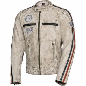 Spirit Motors Retro-Style Lederjacke 3.0 weiß L Herren