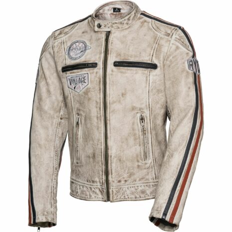 Spirit Motors Retro-Style Lederjacke 3.0 weiß S Herren