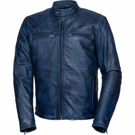 Spirit Motors Retro-Style Lederjacke 5.0 blau L Herren