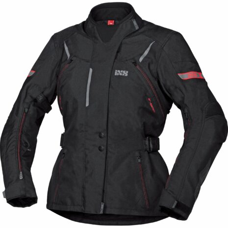 IXS Tour Liz-ST Damen Textiljacke schwarz/rot XL Damen