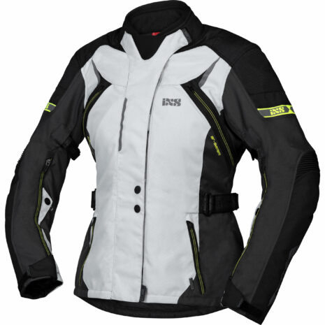 IXS Tour Liz-ST Damen Textiljacke grau/schwarz/gelb XL Damen