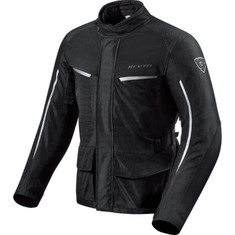 REV'IT! Voltiac 2 Textiljacke schwarz/silber XL Herren