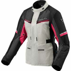 REV'IT! Outback 3 Damen Textiljacke silber/fuchsia 38 Damen