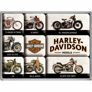 Nostalgic-Art Magnet-Set "Harley-Davidson - Model Chart"