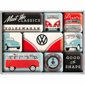 Nostalgic-Art Magnet-Set "VW - Meet The Classics"