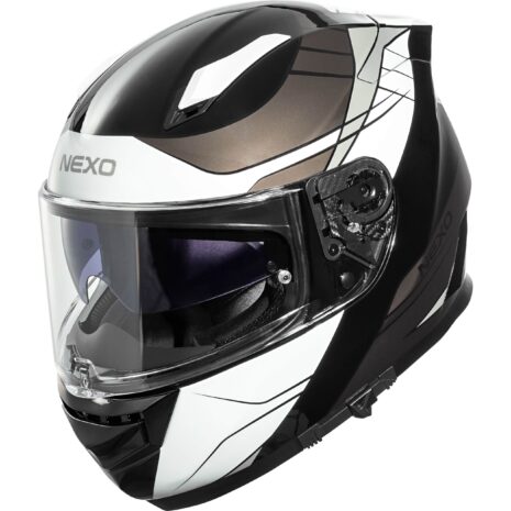 Nexo Integralhelm Fiberglas Sport III Silber Dekor L