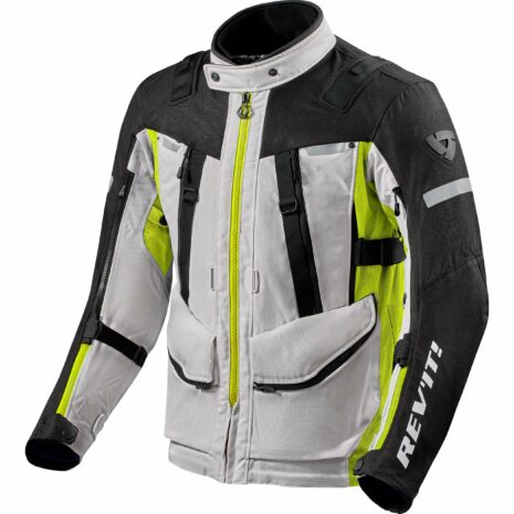 REV'IT! Sand 4 H2O Textiljacke silber/neon-gelb L Herren