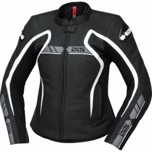 IXS RS-600 1.0 LD Sport Damen Lederjacke schwarz/grau/weiß 38 Damen