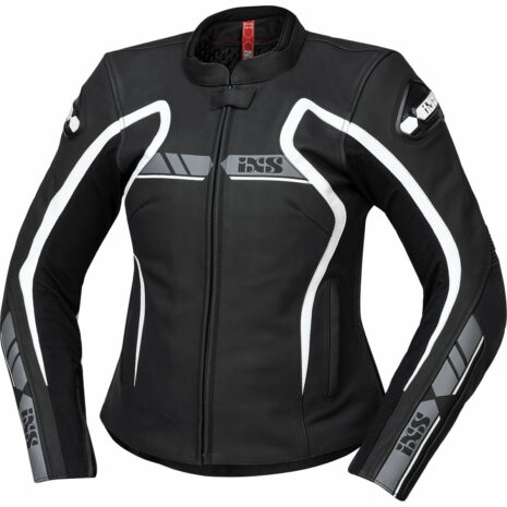 IXS RS-600 1.0 LD Sport Damen Lederjacke schwarz/grau/weiß 42 Damen