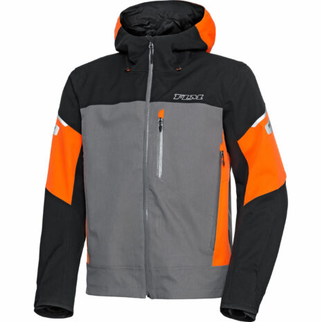 FLM Textiljacke mit Protektoren 1.0 schwarz/grau/orange XL Herren