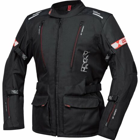 IXS Lorin-ST Textiljacke schwarz/rot L Herren