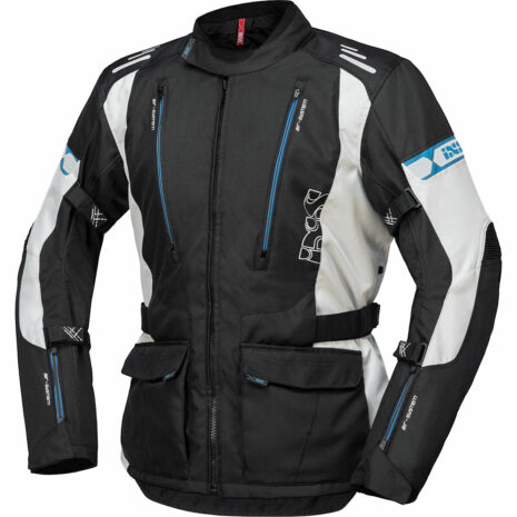 IXS Lorin-ST Textiljacke schwarz/hellgrau/blau 5XL Herren