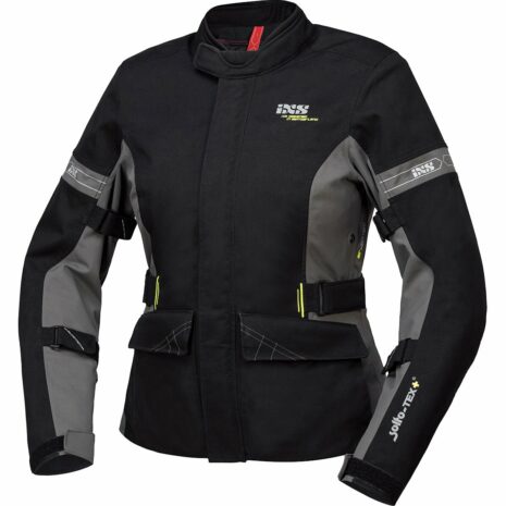 IXS Laminat-ST-Plus Damen Textiljacke schwarz/grau XL Damen