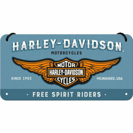 Nostalgic-Art Hängeschild 10 x 20 Harley-Davidson "Logo Blue"