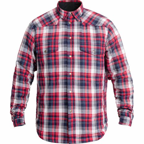 John Doe Motoshirt Hemd rot/blau/weiß L Herren