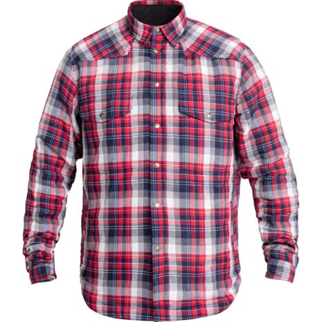 John Doe Motoshirt Hemd rot/blau/weiß M Herren