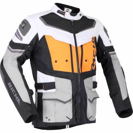 Richa Infinity 2 Adventure Textiljacke grau/orange XL Herren