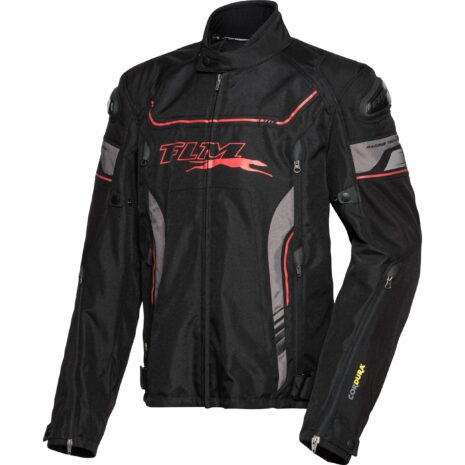 FLM Octane Textiljacke schwarz/leuchtrot S Herren