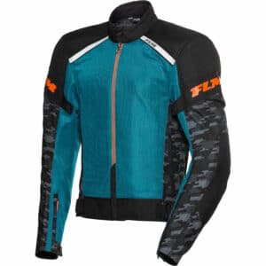 FLM Ram Air Textiljacke schwarz/petrol M Herren