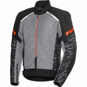 FLM Ram Air Textiljacke schwarz/grau XL Herren