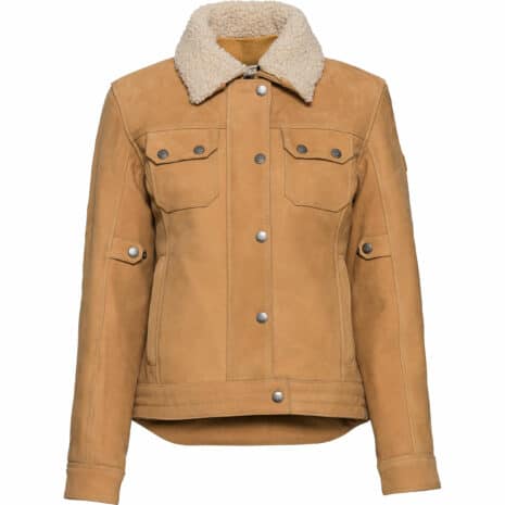 Spirit Motors Brave Ebony Damen Lederjacke beige M Damen