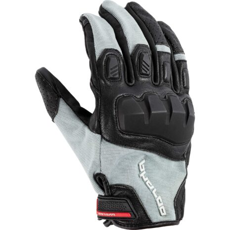 Pharao Yukon Mesh Leder/Textilhandschuh kurz grau 8